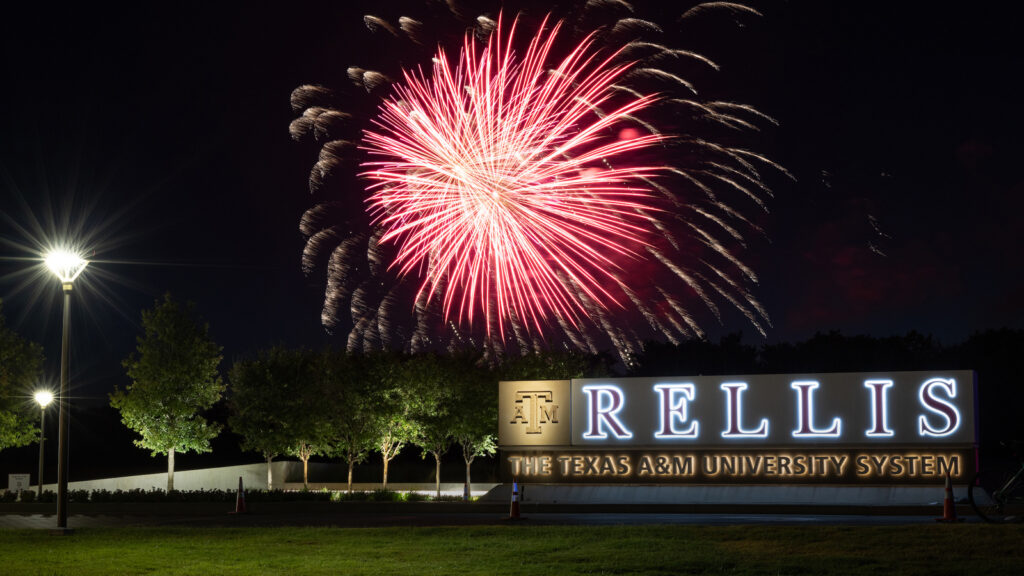 Fireworks over the RELLIS campus