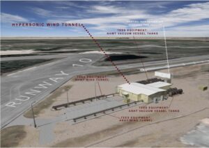 A rendering of the new Hypersonic Wind Tunnel to be constructed at Texas A&M-RELLIS.