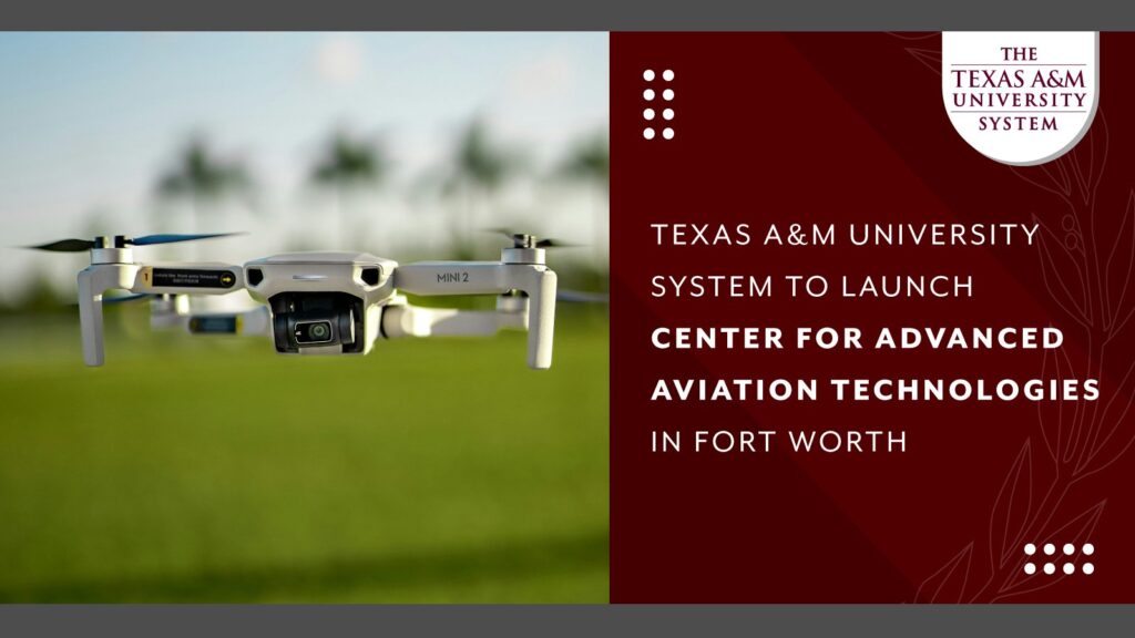 A drone lifts off the ground